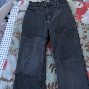 Hollister Men's Dark Gray Relaxed Jeans